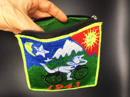 Bicycle Day Bag Albert Hofmann 1943 LSD Patch Psychedelic Hippie Timothy Leary with zip lock storagebag Bicycleday