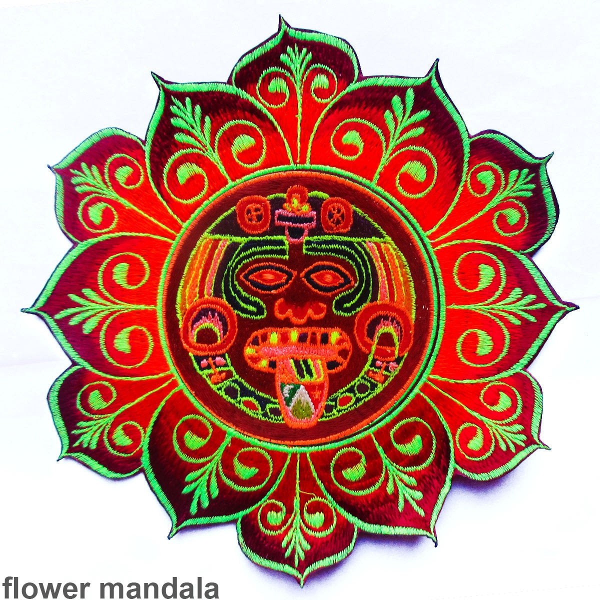 Hofmann 2012 mandala patch LSD red Maya  cult design